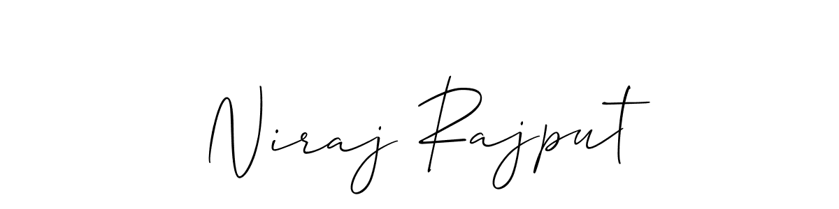 The best way (Allison_Script) to make a short signature is to pick only two or three words in your name. The name Niraj Rajput include a total of six letters. For converting this name. Niraj Rajput signature style 2 images and pictures png