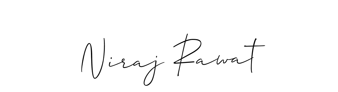 Make a beautiful signature design for name Niraj Rawat. With this signature (Allison_Script) style, you can create a handwritten signature for free. Niraj Rawat signature style 2 images and pictures png