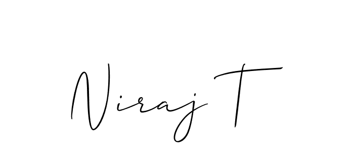 How to Draw Niraj T signature style? Allison_Script is a latest design signature styles for name Niraj T. Niraj T signature style 2 images and pictures png