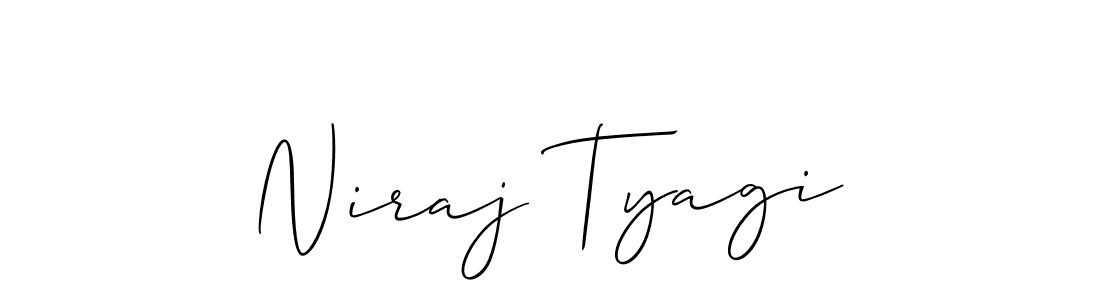 How to make Niraj Tyagi name signature. Use Allison_Script style for creating short signs online. This is the latest handwritten sign. Niraj Tyagi signature style 2 images and pictures png