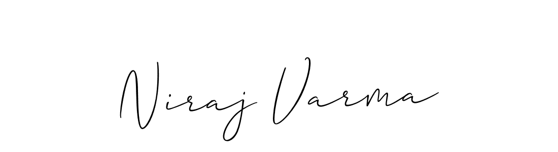 Make a beautiful signature design for name Niraj Varma. With this signature (Allison_Script) style, you can create a handwritten signature for free. Niraj Varma signature style 2 images and pictures png