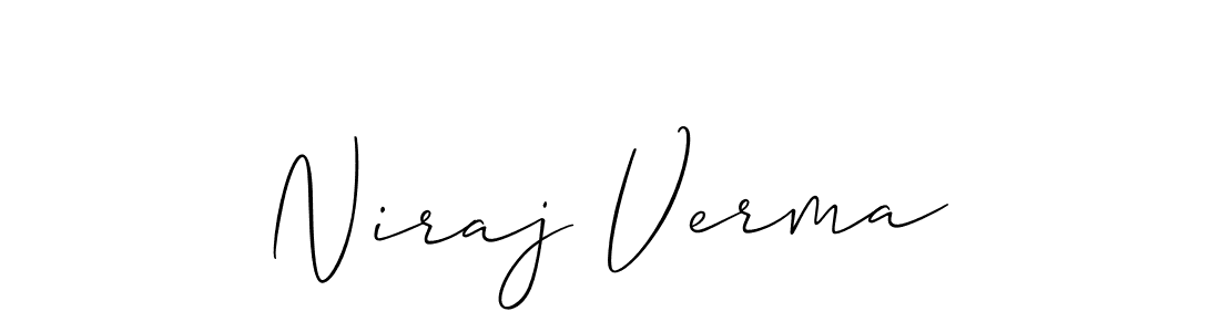 How to make Niraj Verma signature? Allison_Script is a professional autograph style. Create handwritten signature for Niraj Verma name. Niraj Verma signature style 2 images and pictures png