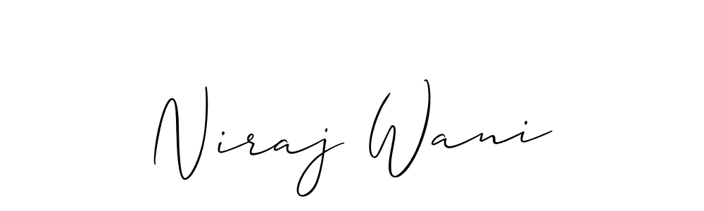 Design your own signature with our free online signature maker. With this signature software, you can create a handwritten (Allison_Script) signature for name Niraj Wani. Niraj Wani signature style 2 images and pictures png