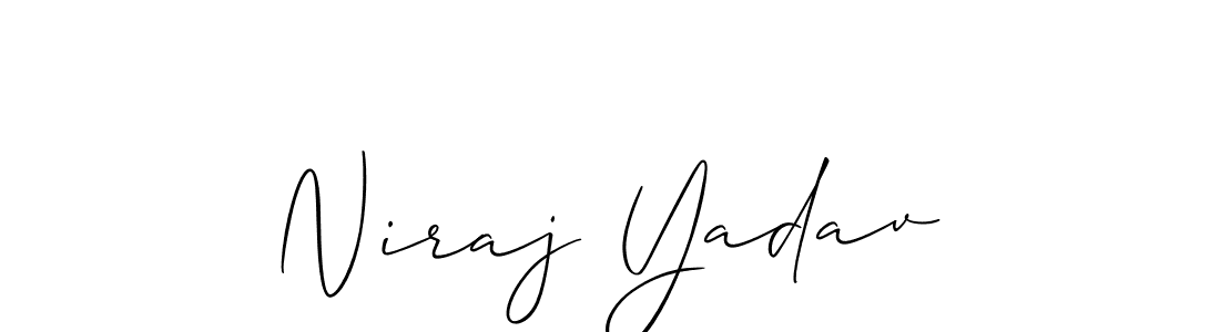 How to make Niraj Yadav signature? Allison_Script is a professional autograph style. Create handwritten signature for Niraj Yadav name. Niraj Yadav signature style 2 images and pictures png