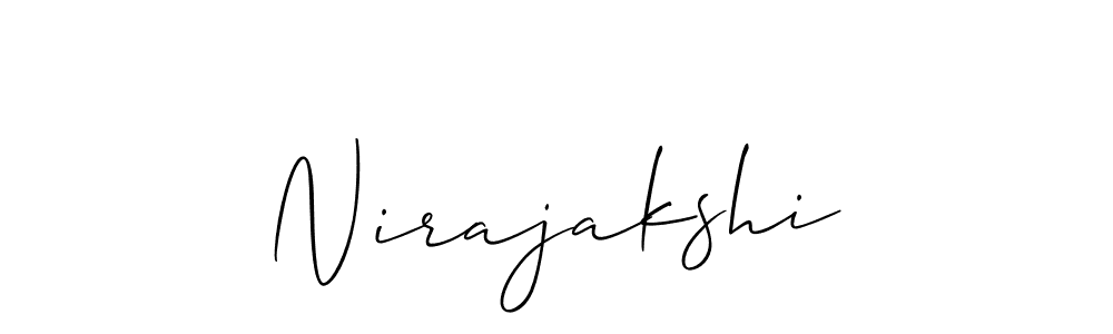 Design your own signature with our free online signature maker. With this signature software, you can create a handwritten (Allison_Script) signature for name Nirajakshi. Nirajakshi signature style 2 images and pictures png