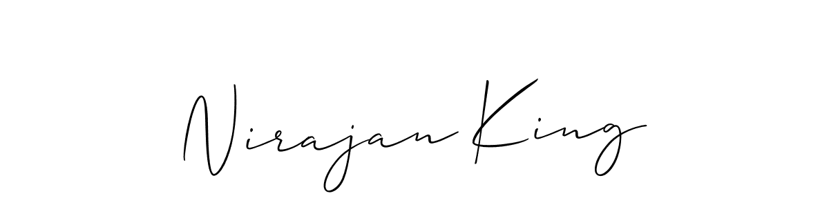 Design your own signature with our free online signature maker. With this signature software, you can create a handwritten (Allison_Script) signature for name Nirajan King. Nirajan King signature style 2 images and pictures png