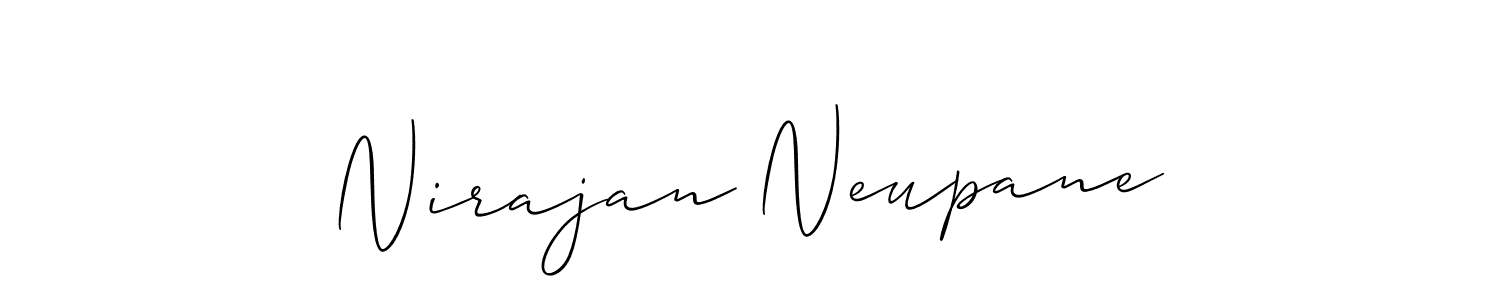 Make a beautiful signature design for name Nirajan Neupane. With this signature (Allison_Script) style, you can create a handwritten signature for free. Nirajan Neupane signature style 2 images and pictures png