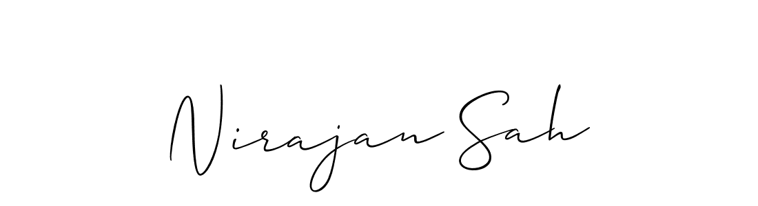 Create a beautiful signature design for name Nirajan Sah. With this signature (Allison_Script) fonts, you can make a handwritten signature for free. Nirajan Sah signature style 2 images and pictures png