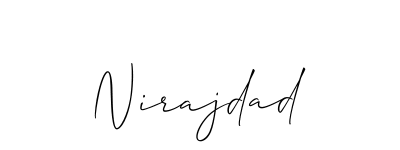 Also we have Nirajdad name is the best signature style. Create professional handwritten signature collection using Allison_Script autograph style. Nirajdad signature style 2 images and pictures png