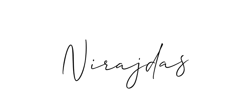 Use a signature maker to create a handwritten signature online. With this signature software, you can design (Allison_Script) your own signature for name Nirajdas. Nirajdas signature style 2 images and pictures png