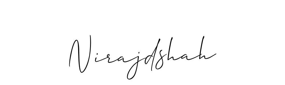 Use a signature maker to create a handwritten signature online. With this signature software, you can design (Allison_Script) your own signature for name Nirajdshah. Nirajdshah signature style 2 images and pictures png