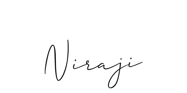 Use a signature maker to create a handwritten signature online. With this signature software, you can design (Allison_Script) your own signature for name Niraji. Niraji signature style 2 images and pictures png