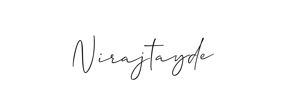 Create a beautiful signature design for name Nirajtayde. With this signature (Allison_Script) fonts, you can make a handwritten signature for free. Nirajtayde signature style 2 images and pictures png