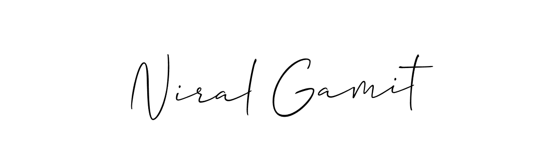 Also You can easily find your signature by using the search form. We will create Niral Gamit name handwritten signature images for you free of cost using Allison_Script sign style. Niral Gamit signature style 2 images and pictures png