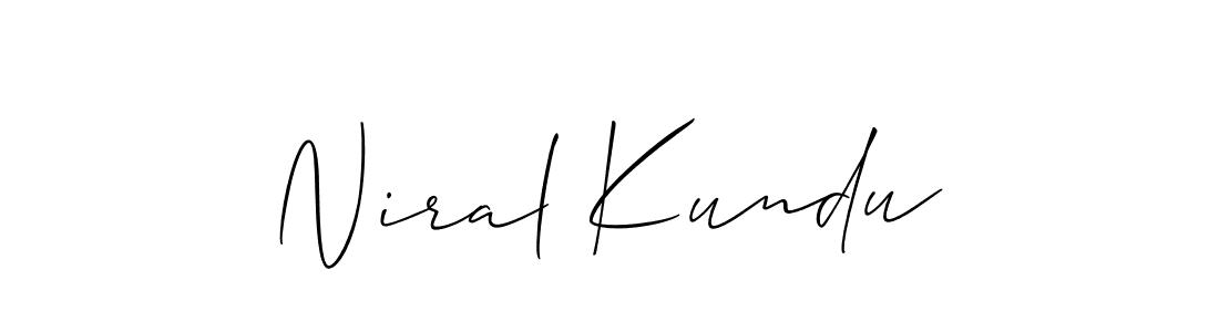 Similarly Allison_Script is the best handwritten signature design. Signature creator online .You can use it as an online autograph creator for name Niral Kundu. Niral Kundu signature style 2 images and pictures png