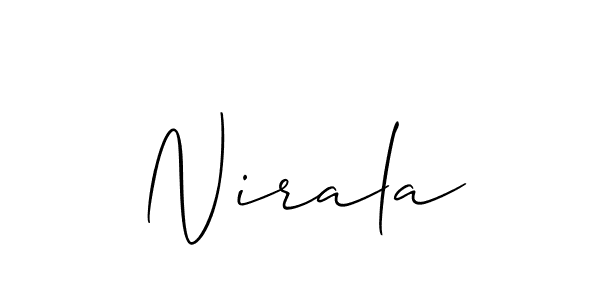 Create a beautiful signature design for name Nirala. With this signature (Allison_Script) fonts, you can make a handwritten signature for free. Nirala signature style 2 images and pictures png