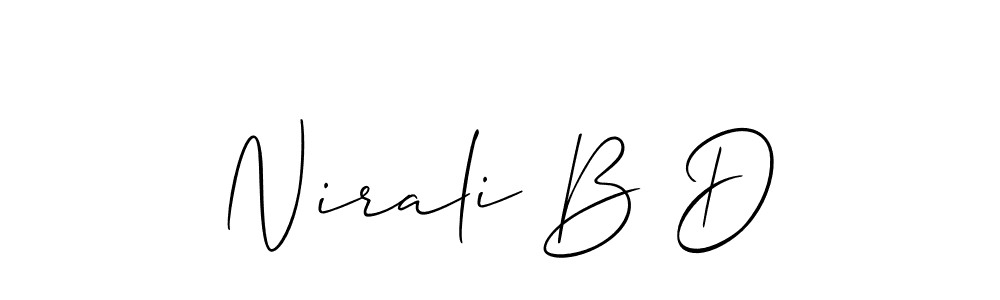 Once you've used our free online signature maker to create your best signature Allison_Script style, it's time to enjoy all of the benefits that Nirali B D name signing documents. Nirali B D signature style 2 images and pictures png