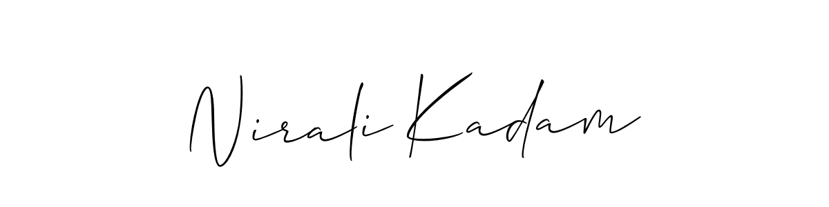 Make a beautiful signature design for name Nirali Kadam. Use this online signature maker to create a handwritten signature for free. Nirali Kadam signature style 2 images and pictures png