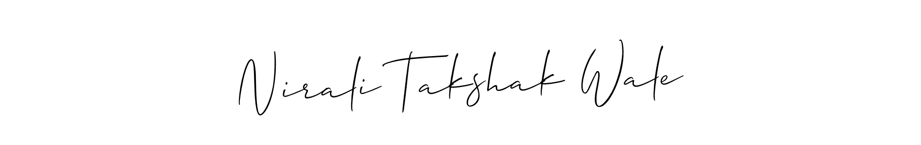 How to make Nirali Takshak Wale signature? Allison_Script is a professional autograph style. Create handwritten signature for Nirali Takshak Wale name. Nirali Takshak Wale signature style 2 images and pictures png