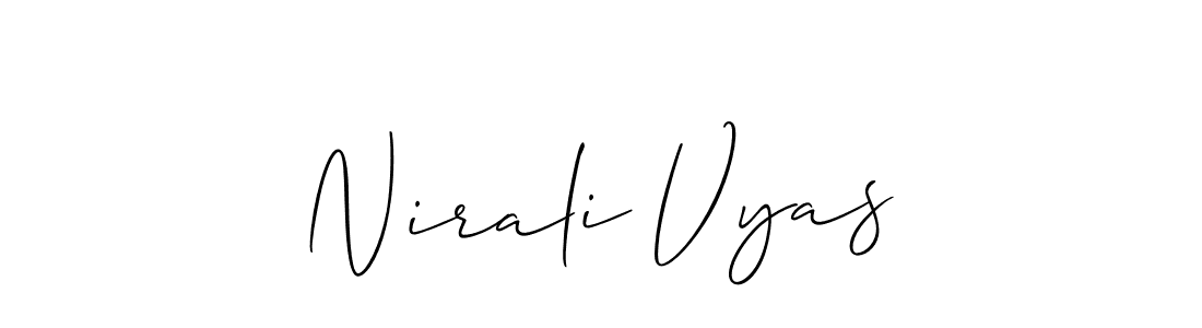 Similarly Allison_Script is the best handwritten signature design. Signature creator online .You can use it as an online autograph creator for name Nirali Vyas. Nirali Vyas signature style 2 images and pictures png