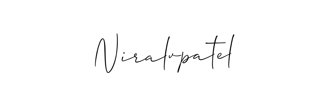 Also we have Niralvpatel name is the best signature style. Create professional handwritten signature collection using Allison_Script autograph style. Niralvpatel signature style 2 images and pictures png