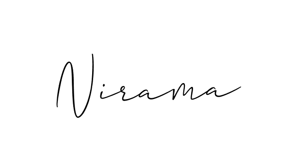 Use a signature maker to create a handwritten signature online. With this signature software, you can design (Allison_Script) your own signature for name Nirama. Nirama signature style 2 images and pictures png