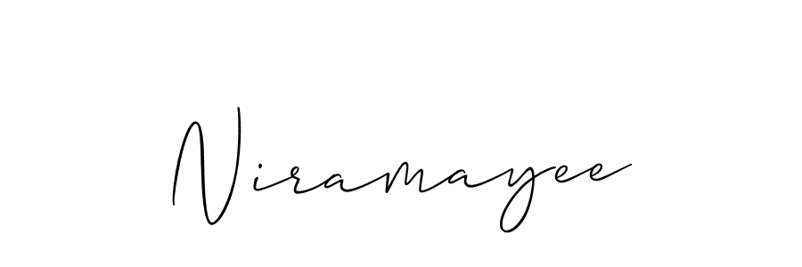 Allison_Script is a professional signature style that is perfect for those who want to add a touch of class to their signature. It is also a great choice for those who want to make their signature more unique. Get Niramayee name to fancy signature for free. Niramayee signature style 2 images and pictures png