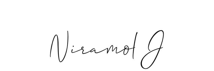 Similarly Allison_Script is the best handwritten signature design. Signature creator online .You can use it as an online autograph creator for name Niramol J. Niramol J signature style 2 images and pictures png