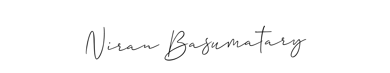 Design your own signature with our free online signature maker. With this signature software, you can create a handwritten (Allison_Script) signature for name Niran Basumatary. Niran Basumatary signature style 2 images and pictures png