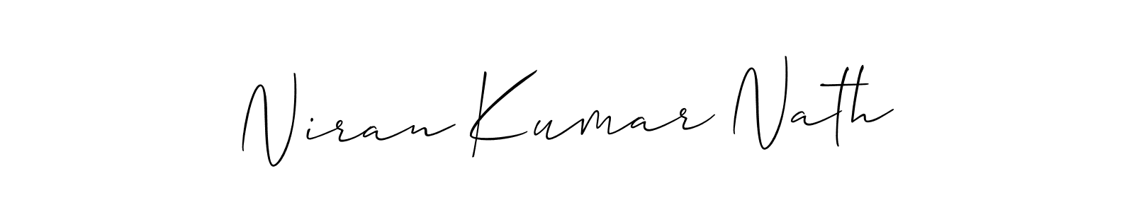 How to Draw Niran Kumar Nath signature style? Allison_Script is a latest design signature styles for name Niran Kumar Nath. Niran Kumar Nath signature style 2 images and pictures png