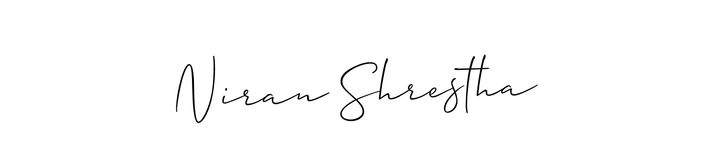 Also we have Niran Shrestha name is the best signature style. Create professional handwritten signature collection using Allison_Script autograph style. Niran Shrestha signature style 2 images and pictures png
