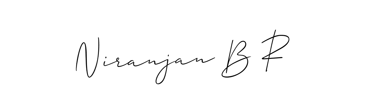 You should practise on your own different ways (Allison_Script) to write your name (Niranjan B R) in signature. don't let someone else do it for you. Niranjan B R signature style 2 images and pictures png