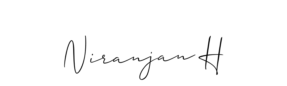 Design your own signature with our free online signature maker. With this signature software, you can create a handwritten (Allison_Script) signature for name Niranjan H. Niranjan H signature style 2 images and pictures png