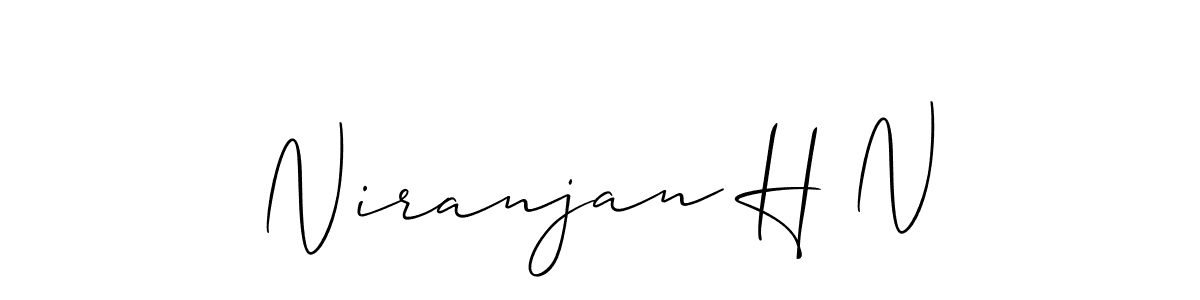 Design your own signature with our free online signature maker. With this signature software, you can create a handwritten (Allison_Script) signature for name Niranjan H N. Niranjan H N signature style 2 images and pictures png