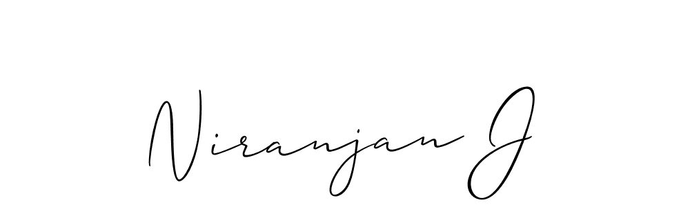 Also we have Niranjan J name is the best signature style. Create professional handwritten signature collection using Allison_Script autograph style. Niranjan J signature style 2 images and pictures png