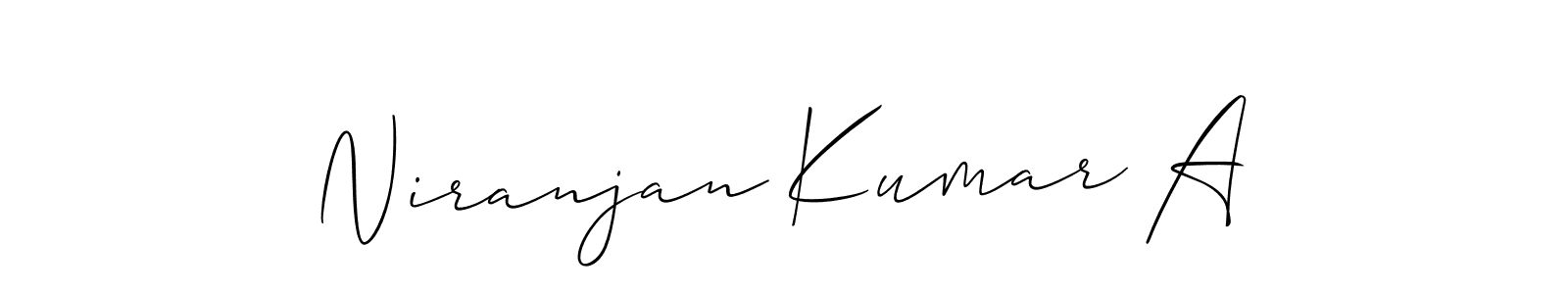 Make a beautiful signature design for name Niranjan Kumar A. Use this online signature maker to create a handwritten signature for free. Niranjan Kumar A signature style 2 images and pictures png