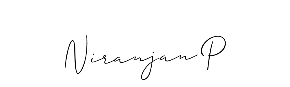 Also we have Niranjan P name is the best signature style. Create professional handwritten signature collection using Allison_Script autograph style. Niranjan P signature style 2 images and pictures png