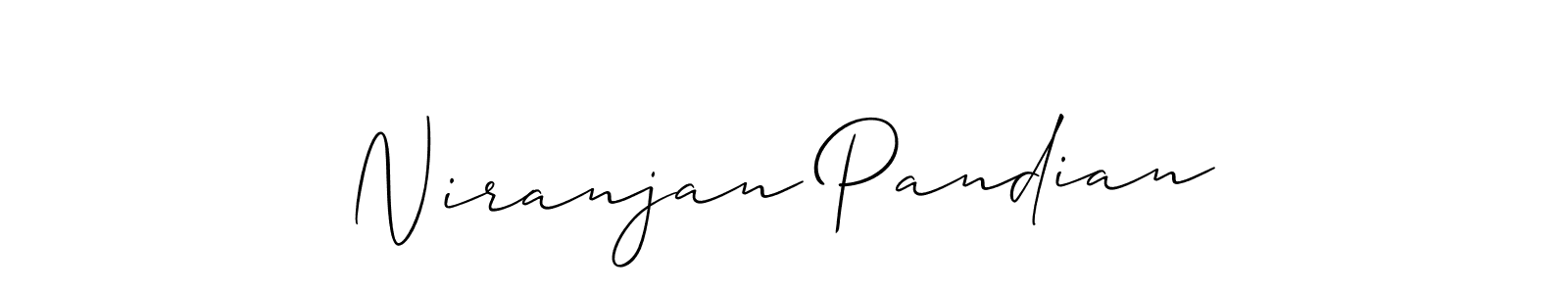 Use a signature maker to create a handwritten signature online. With this signature software, you can design (Allison_Script) your own signature for name Niranjan Pandian. Niranjan Pandian signature style 2 images and pictures png