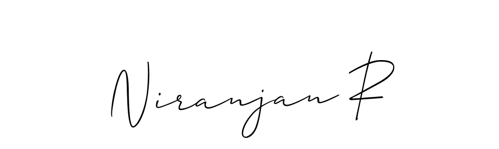 How to make Niranjan R signature? Allison_Script is a professional autograph style. Create handwritten signature for Niranjan R name. Niranjan R signature style 2 images and pictures png