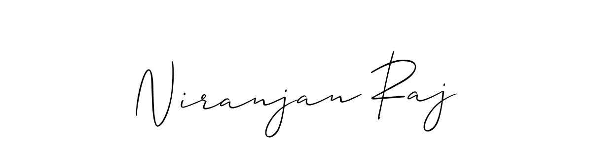 Allison_Script is a professional signature style that is perfect for those who want to add a touch of class to their signature. It is also a great choice for those who want to make their signature more unique. Get Niranjan Raj name to fancy signature for free. Niranjan Raj signature style 2 images and pictures png