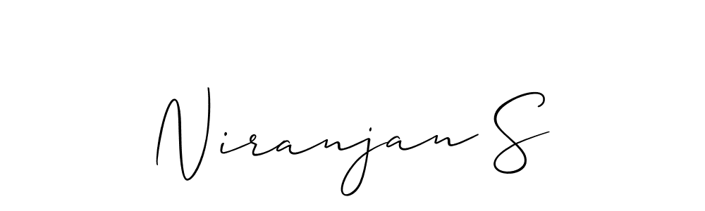 How to make Niranjan S name signature. Use Allison_Script style for creating short signs online. This is the latest handwritten sign. Niranjan S signature style 2 images and pictures png