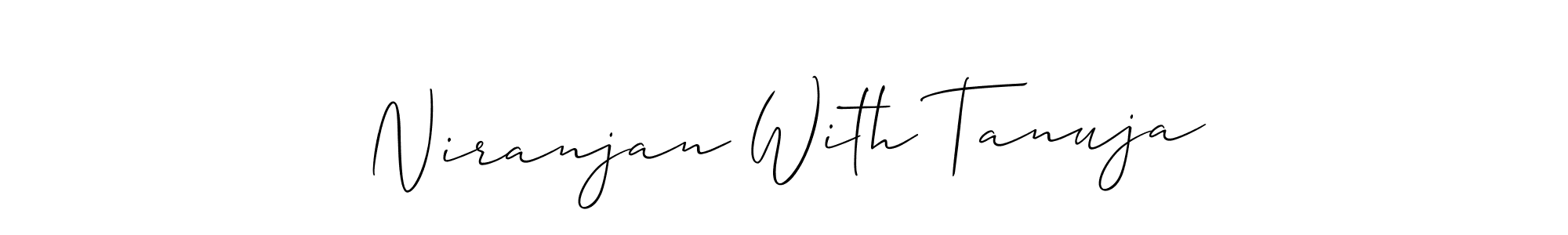 Make a beautiful signature design for name Niranjan With Tanuja. With this signature (Allison_Script) style, you can create a handwritten signature for free. Niranjan With Tanuja signature style 2 images and pictures png