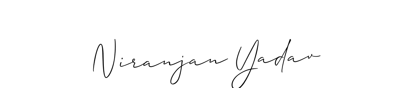 Allison_Script is a professional signature style that is perfect for those who want to add a touch of class to their signature. It is also a great choice for those who want to make their signature more unique. Get Niranjan Yadav name to fancy signature for free. Niranjan Yadav signature style 2 images and pictures png