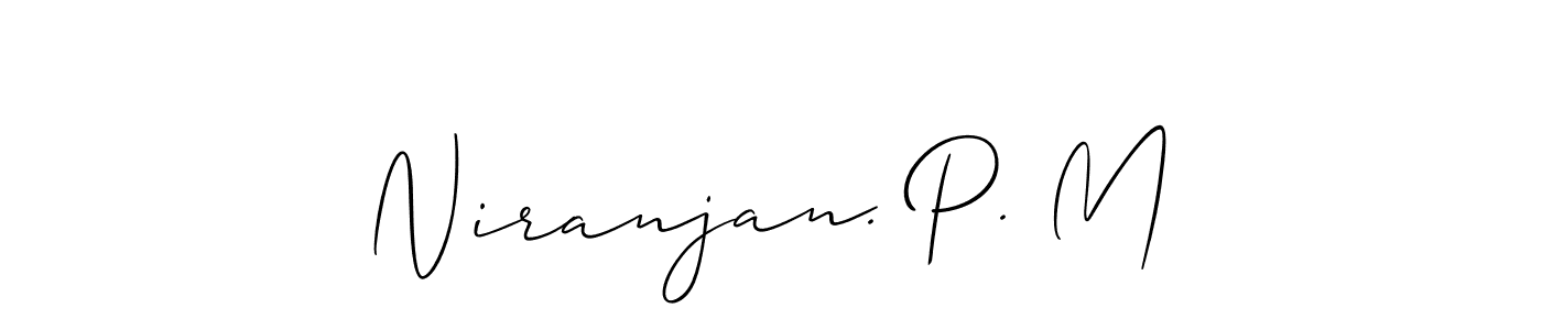 Similarly Allison_Script is the best handwritten signature design. Signature creator online .You can use it as an online autograph creator for name Niranjan. P. M. Niranjan. P. M signature style 2 images and pictures png