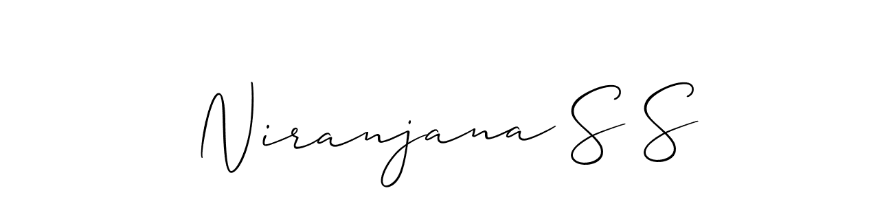 How to make Niranjana S S signature? Allison_Script is a professional autograph style. Create handwritten signature for Niranjana S S name. Niranjana S S signature style 2 images and pictures png