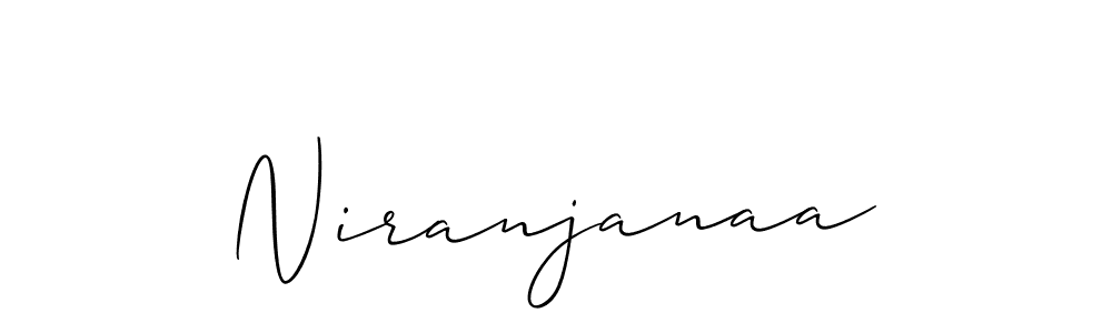 Make a beautiful signature design for name Niranjanaa. With this signature (Allison_Script) style, you can create a handwritten signature for free. Niranjanaa signature style 2 images and pictures png