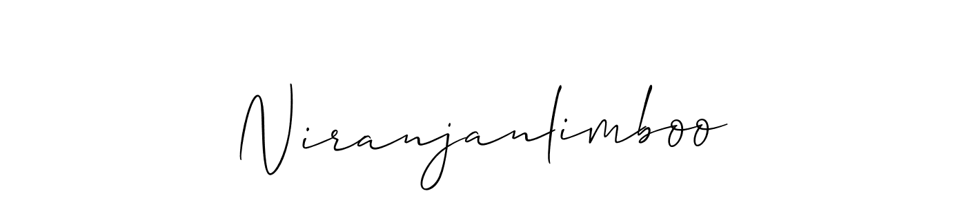 Make a beautiful signature design for name Niranjanlimboo. With this signature (Allison_Script) style, you can create a handwritten signature for free. Niranjanlimboo signature style 2 images and pictures png