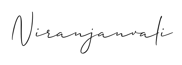 Designed for modern professionals: Niranjanvali name signature crafted with Allison_Script script. Ready for digital PDF workflows. Niranjanvali signature style 2 images and pictures png