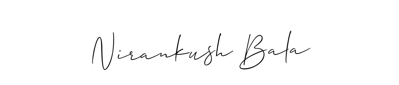 Also we have Nirankush Bala name is the best signature style. Create professional handwritten signature collection using Allison_Script autograph style. Nirankush Bala signature style 2 images and pictures png