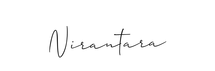 Use a signature maker to create a handwritten signature online. With this signature software, you can design (Allison_Script) your own signature for name Nirantara. Nirantara signature style 2 images and pictures png
